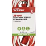 1-Outlet 25FT Candy Cane Extension Cord