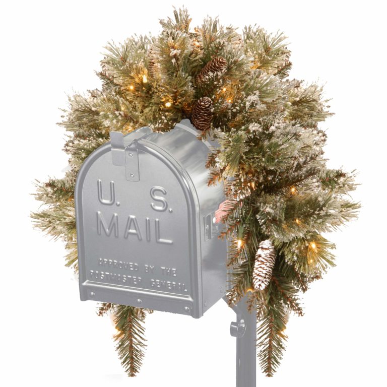 National Tree Company Pre-lit Artificial Christmas Mail Box Swag
