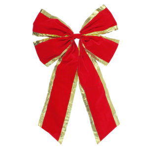 Holiday Time Rigid Hanging Christmas Multi-color Polyester Bow