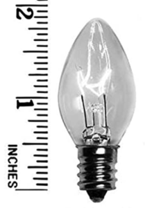 Clear Glass C6 Christmas Light Bulb