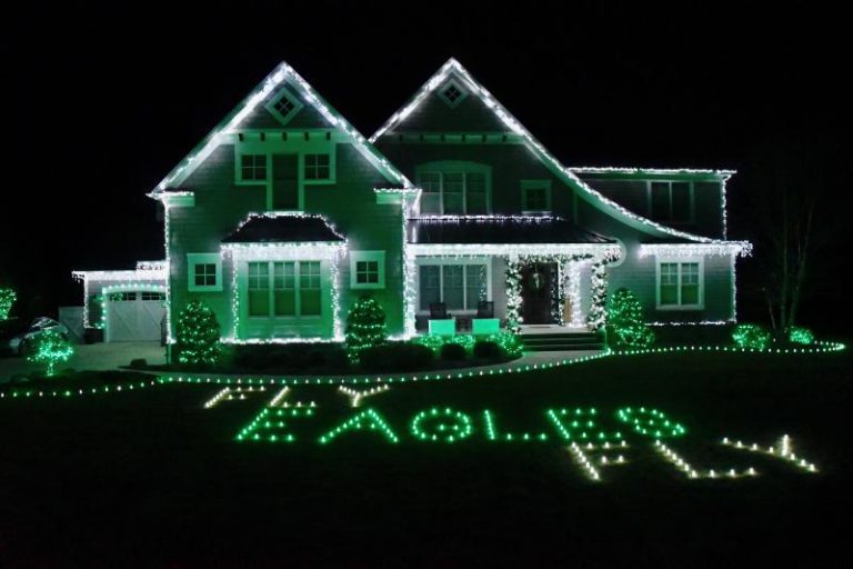 Green Philadelphia Eagles Christmas Lights