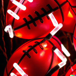 Red Football Christmas Lights