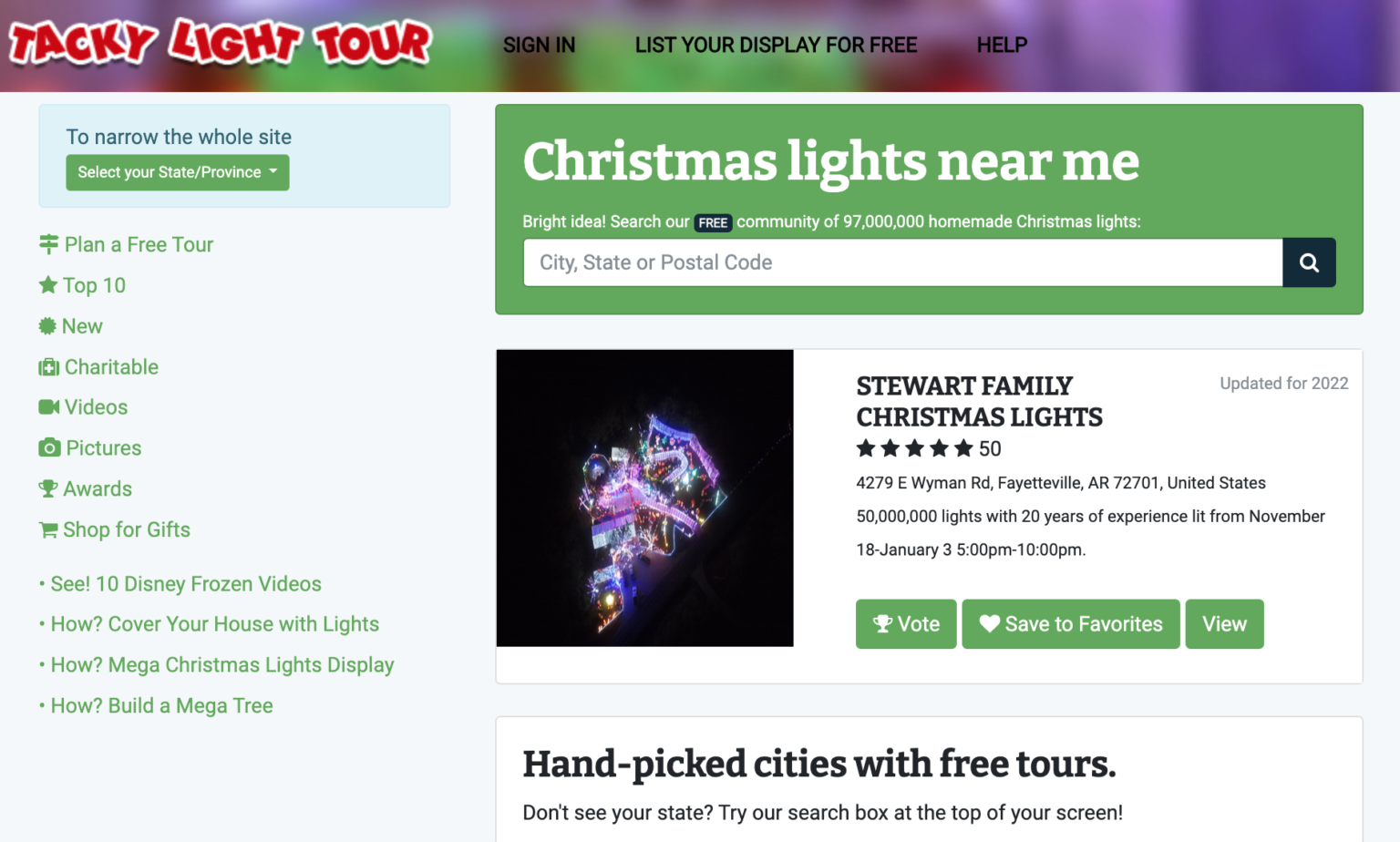 Celoron christmas light tour