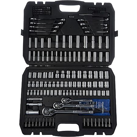201-Piece Amazon Basics Mechanic's Socket Tool Set w/ Case (SAE & Metric)