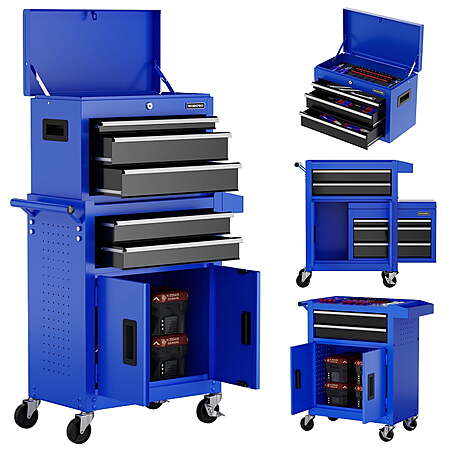 WORKPRO 20 inch 5-Drawer Rolling Tool Chest, Sliding Metal Drawer Rolling Tool Storage Cabinet $120