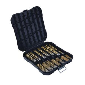 100-pc Tool Shop Titanium Twist Drill Bit Set