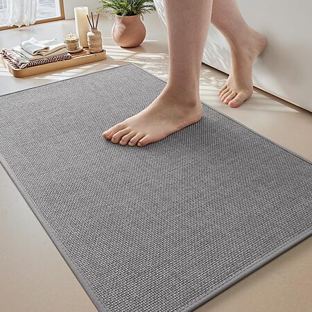 17"x24" MontVoo Ultra Thin Non Slip Bath Mat Rug (Grey or Khaki) from $7.99 & More + Free Shipping w/ Prime or on $35+