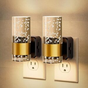 2-Pack JandCase Dimmable Plug-In Night Lights w/ Light Sensor (Gold, 3000K) $12.49, (Gold Metal 3000K) $15.99 & More + Free Shipping w/ Prime or on $35+