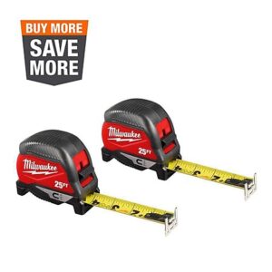 2-Pack Milwaukee 25' Compact Magnetic Tape Measure