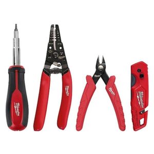 4-Piece Milwaukee Electrician's Hand Tool Kit