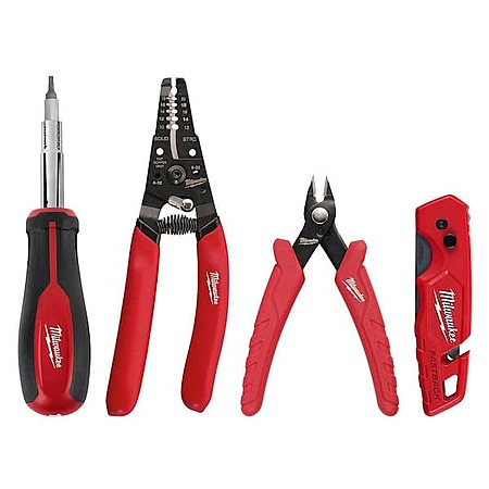 4-Piece Milwaukee Electrician's Hand Tool Kit