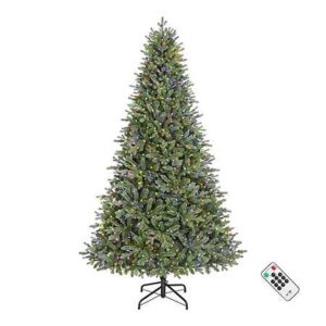 7.5' Home Accents Holiday Nostalgic Noble Fir LED Pre-Lit Christmas Tree