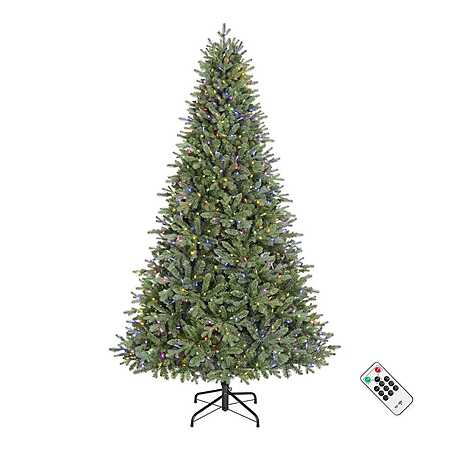 7.5' Home Accents Holiday Nostalgic Noble Fir LED Pre-Lit Christmas Tree