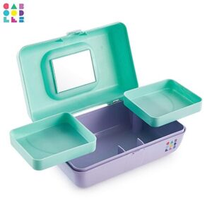 Caboodles Pretty in Petite Makeup Accessories Case (Seafoam Over Lavender)