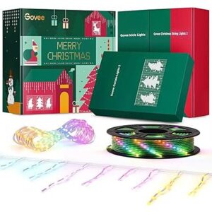 Govee Outdoor Lights Set w/ Curtain, String, Icicle Lights & 99' Christmas Lights