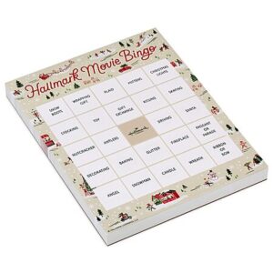 102-Sheet Hallmark Channel Christmas Movie Bingo Game Pad (6 Designs)