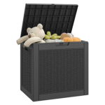 31-Gallon Bifanuo Resin Deck Box (Black-Rattan Weave)