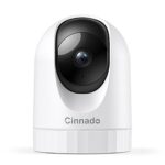 $9.48*:Cinnado 2K 360° Indoor Wi-Fi Security Camera – Pet/Dog/Baby Cam with 2-Way Audio, Night Vision, 24/7 SD Storage, Phone App & Alexa/Google Home (2.4 GHz, D1)