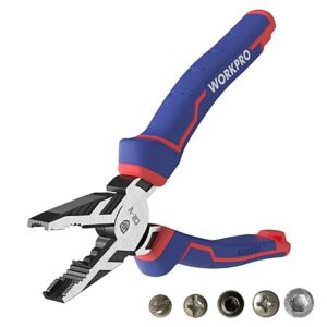 Prime Members: 8" WORKPRO Linesman PRO Screw Extractor Combination Pliers