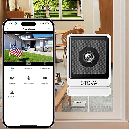 STSVA 3MP 2K Window WiFi Indoor Camera Security Camera