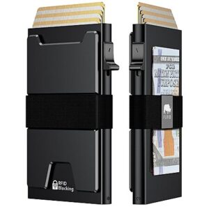 furid Men's RFID Blocking Metal Wallet (Obsidian)