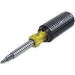 Klein Tools 11-in-1 Multi Bit Screwdriver & Nut Driver w/ Cushion Grip Handle
