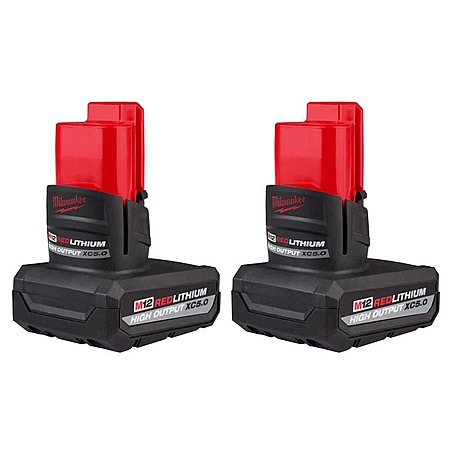 Select Home Depot Stores: 2-Pk Milwaukee M12 12V XC 5Ah Battery