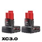 Select Locations: 2-Pack Milwaukee M12 12V Li-ion XC 3.0 Ah Battery Pack