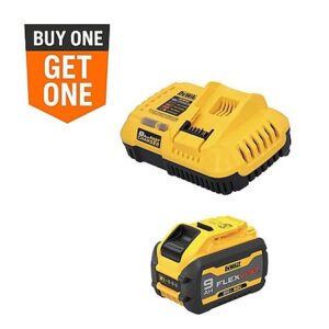 DeWALT 20V/60V MAX FLEXVOLT Li-Ion 9.0Ah Battery & Charger + Select Bonus Tool