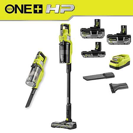 Ryobi 18V ONE+ HP Brushless Stick Vacuum w/ 2x 4Ah HP + 1x 2Ah HP Batteries & Charger