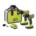 RYOBI ONE+ 18V Combo Kit w/ Drill/Driver, Impact Driver, 2x Batteries & Charger