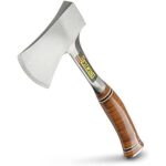 14" Estwing Forged Steel Sportsman's Axe Camping Hatchet w/ Leather Grip & Sheath