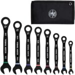 8-Piece Klein Tools SAE Ratcheting Combination Wrench Set