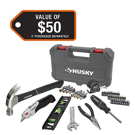 Select Home Depot Stores: 52-Pc Husky Homeowner's Tool Kit