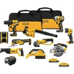 DeWALT 10-Tool 20V Max Power Tool Combo Kit w/ 2x 2.0Ah Batteries/Bags & Charger