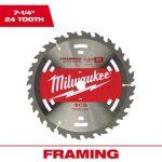 Milwaukee 7-1/4" x 24-Tooth Wood Cutting Framer Circular Saw Blade