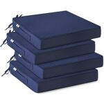 4-Pk IPYNBAP Outdoor Patio Cushions (Blue, 19"x19"x3")